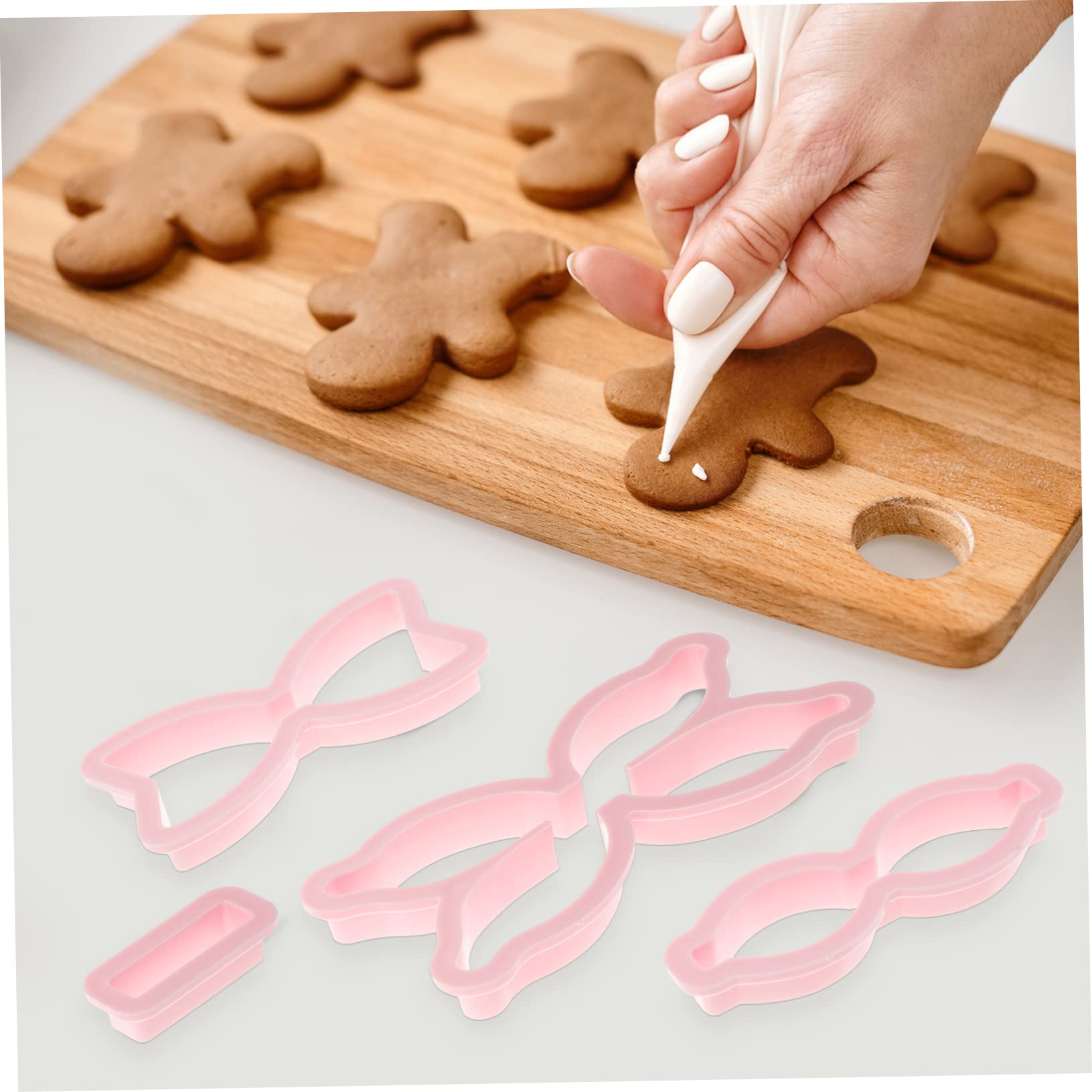 ABOOFAN 5juegos Cortadores De Galletas y Fondant De Moldes De Decoración para Pasteles y Galletas De Horneado para Bodas y Cumpleaños Material Resistente y