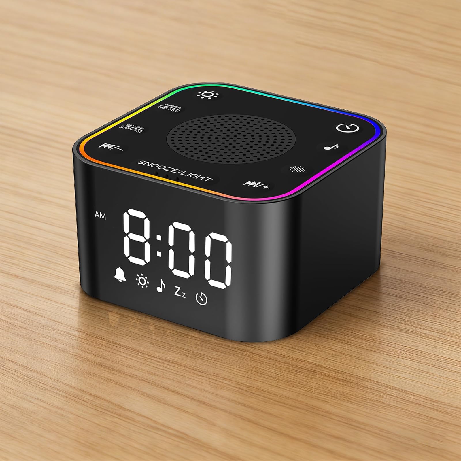 Amazon.co.jp: HUO JI 目覚まし時計 ホワイトノイズマシン 30種癒し音