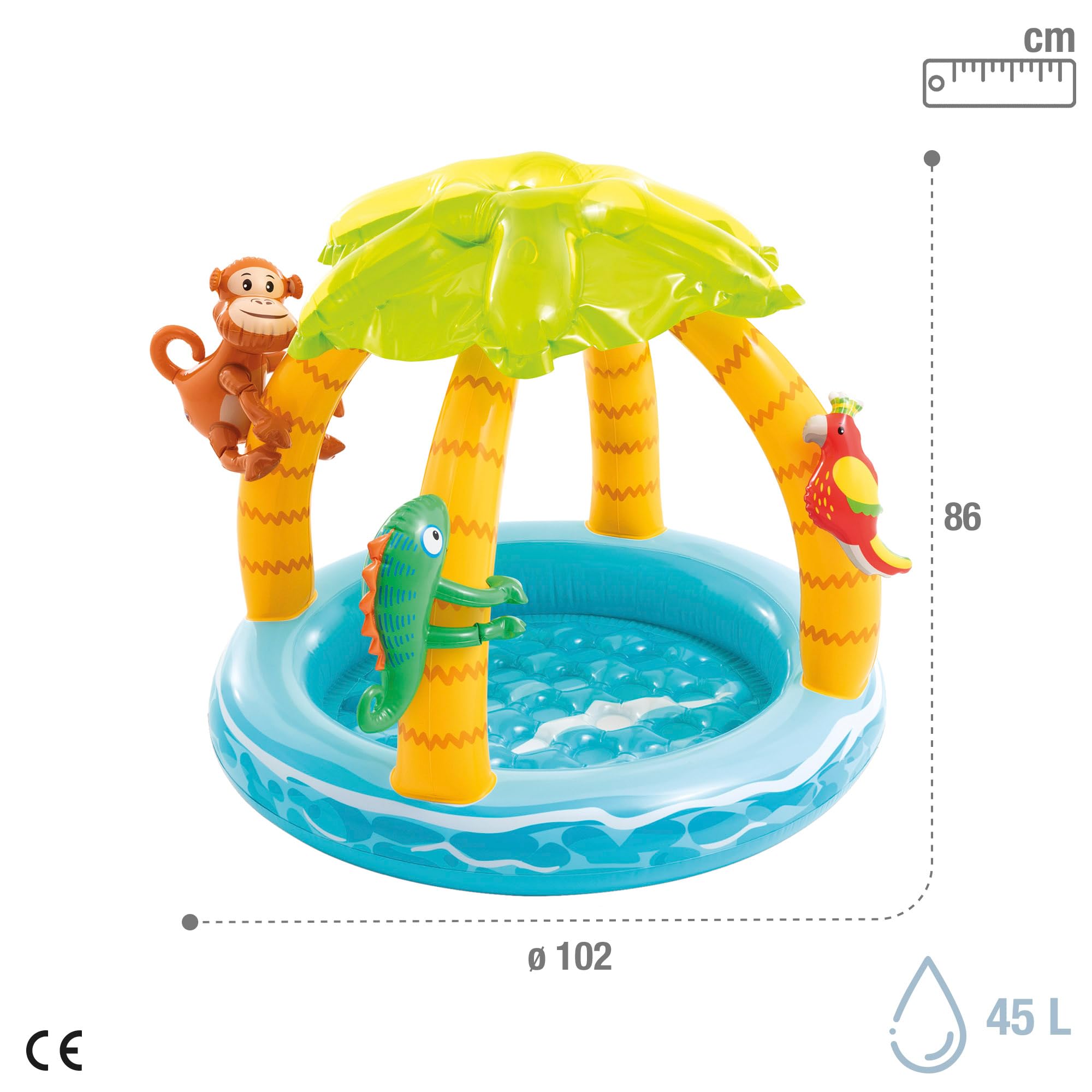 Intex Tropical Island Babypool, aufgeblasene Größe: 102 cm x 86 cm (58417NP)