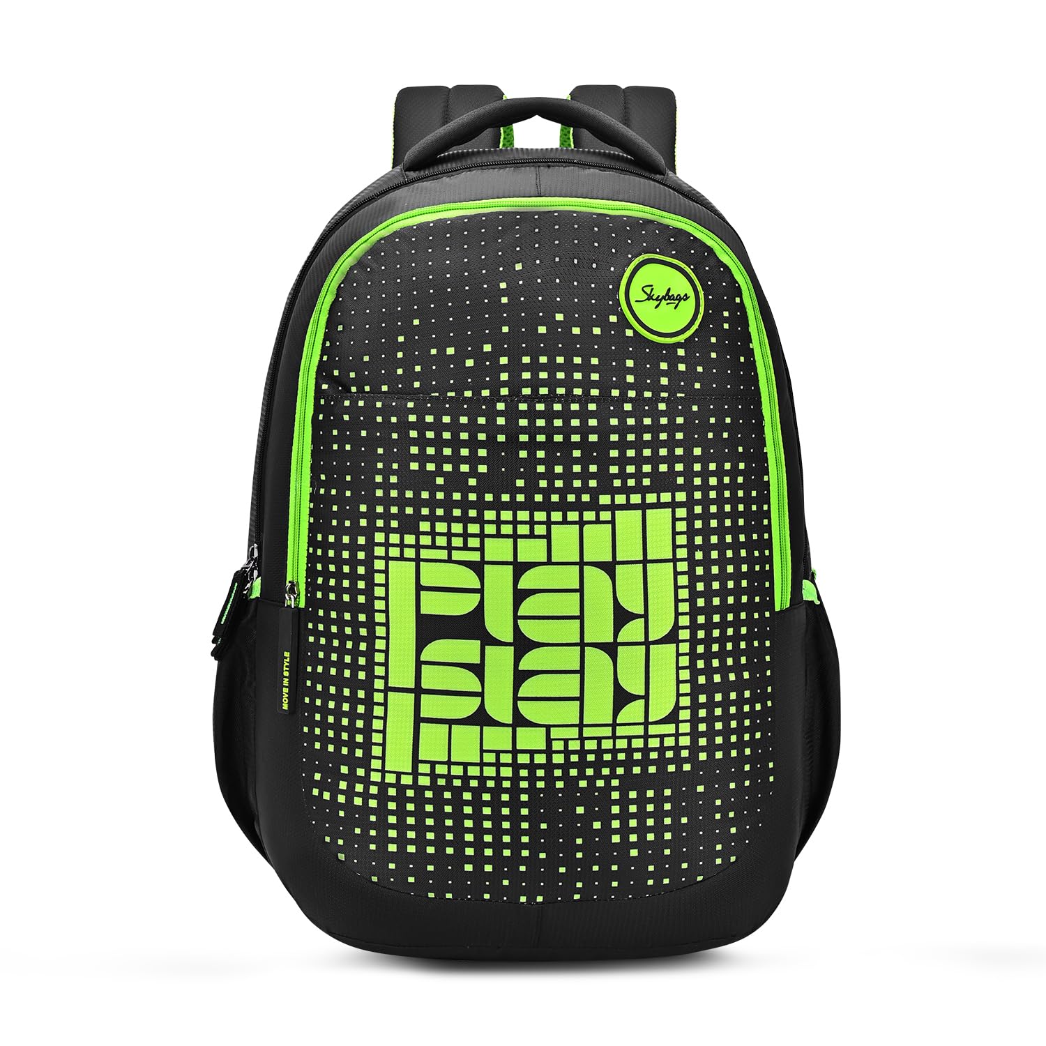 Skybags Klan Plus V2 02 Play 38 Liters Premium Polyester Fabric School Backpack for Kids with Multiple Compartments and Rain Cover – Boys & Girls