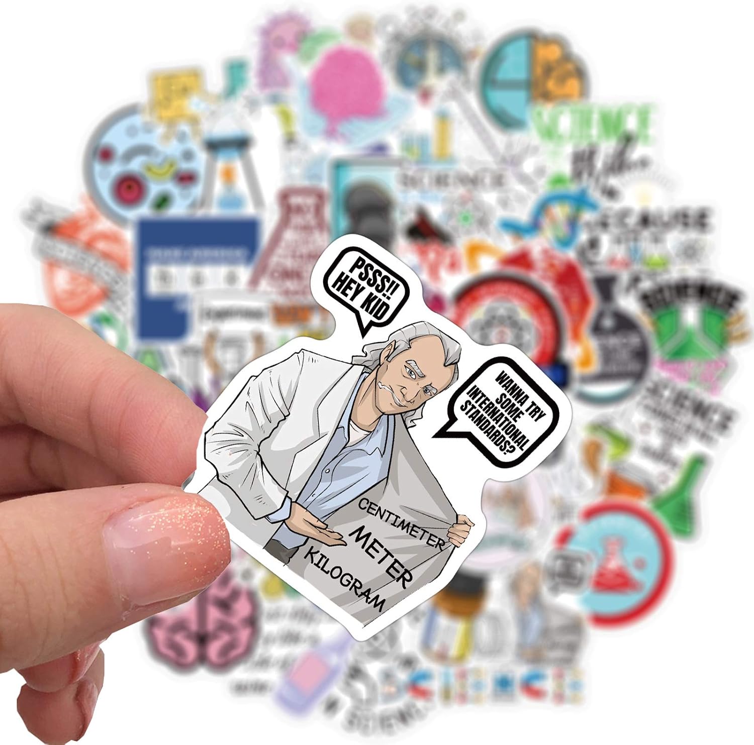 Funny Science Laboratory Stickers for Student Laptop Chemistry Lab Stickers Car Motorcycle Bicycle Luggage Helmet Graffiti Patches Skateboard Stickers (Science Laboratory)