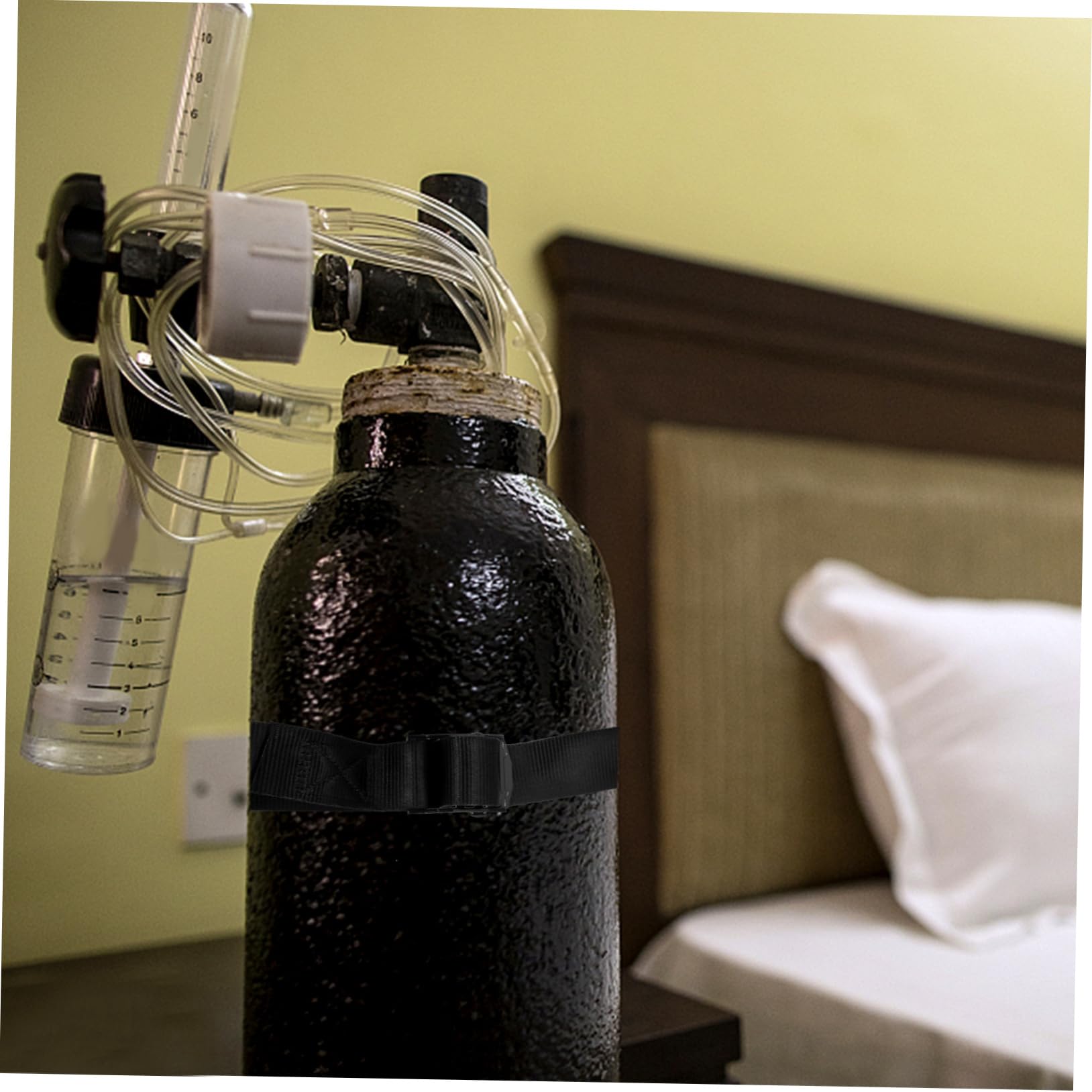 SOESFOUFU Gas Bottle Holder Wall Mounted Cylinder Stand Wall Gas Cylinder Bracket Wall Cylinder Bracket Wall Gas Cylinder Stand Propane Tank Holder Wall Mount Cylinder Holder Abs Black