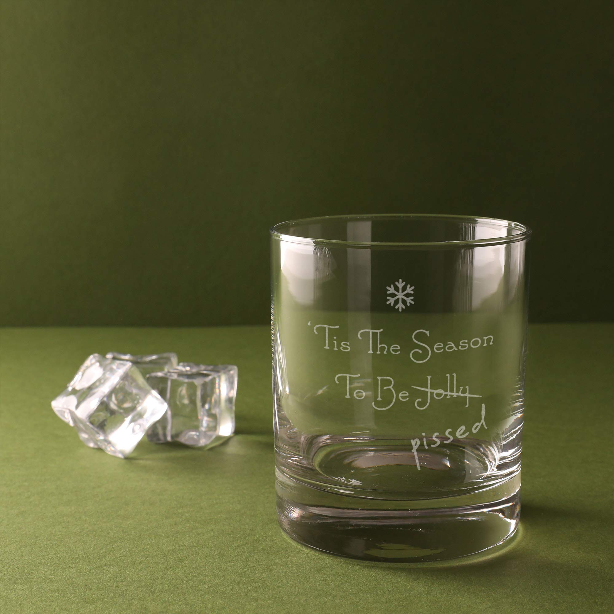 Tis The Season to be Jolly Whiskey Tumbler Glass - Funny Christmas Gifts for Men Women - Secret Santa Gifts for Friends โ image 1