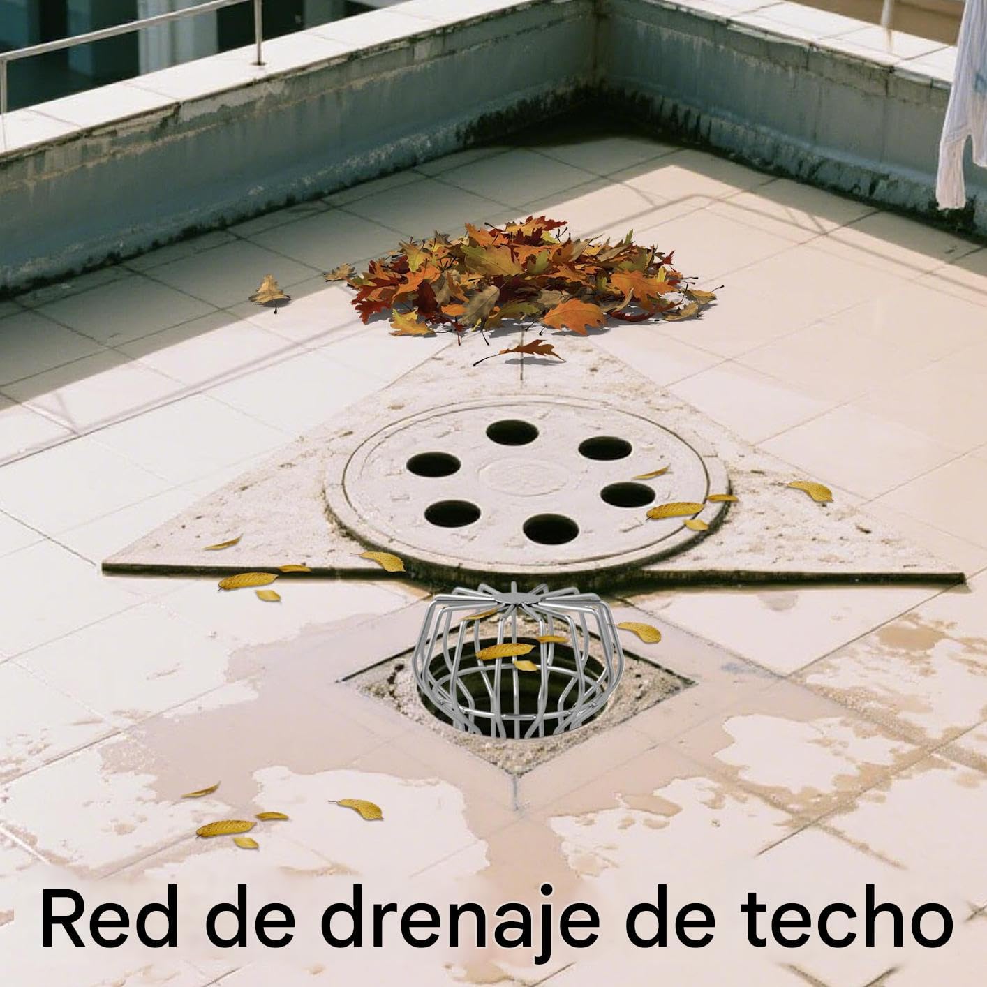 Tapa para Bajante,Coladera para Bajantes - Rejilla Antihojas para Ducha Piscina Jardín Garaje Suelo