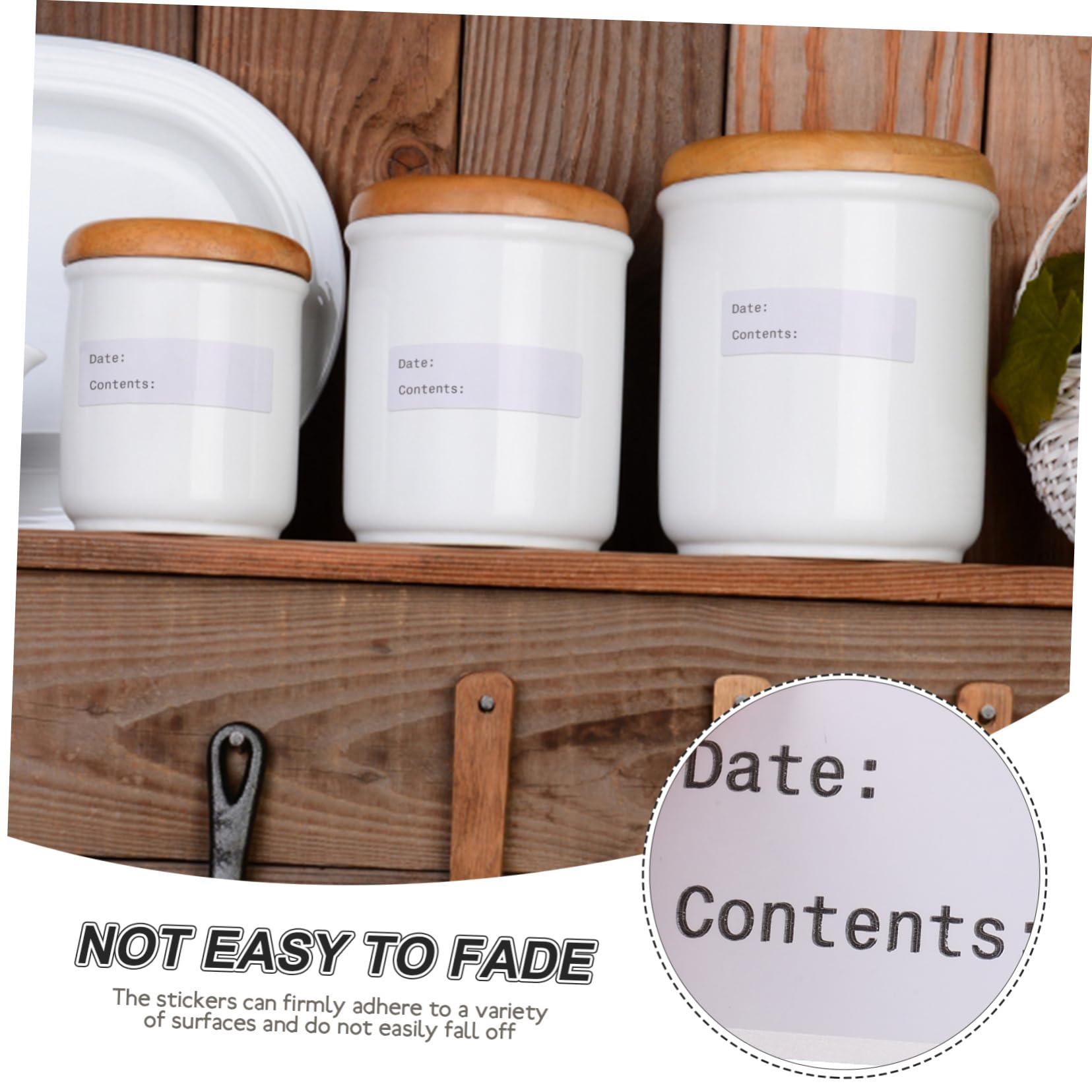 SHINEOFI 6rotoli Etichette Adesive Scrivibili Per Alimenti Stickers Per Data Di Scadenza Per Cucina e Congelatore Facili Da Applicare e Rimuovere