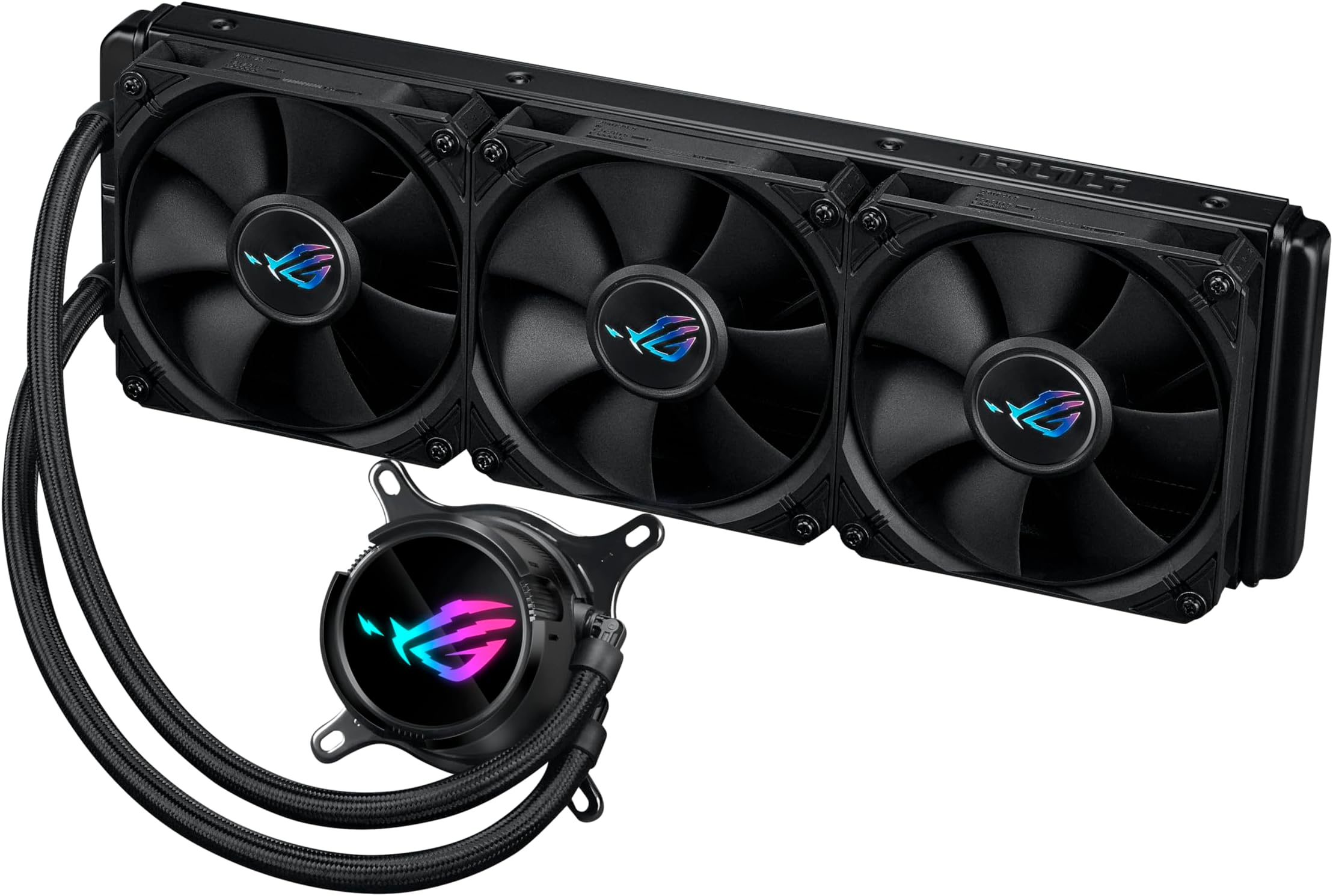 ROG Strix LC III 360 All-in-one CPU Liquid Cooler with 360° rotatable Water Block, Asetek’s New Gen7 v2 Pump, Premium ROG Fans, and 10+ Custom Aura Lighting Effects