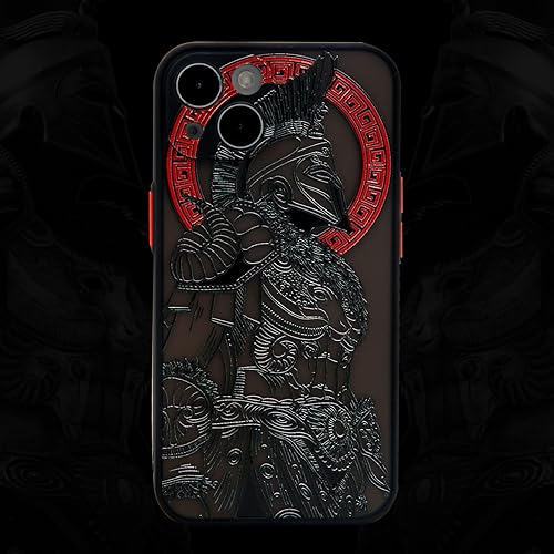 Vista 13 de Cool Gladiator - Funda para teléfono con relieve 3D, compatible con iPhone 13 Pro, funda transparente esmerilada a la moda