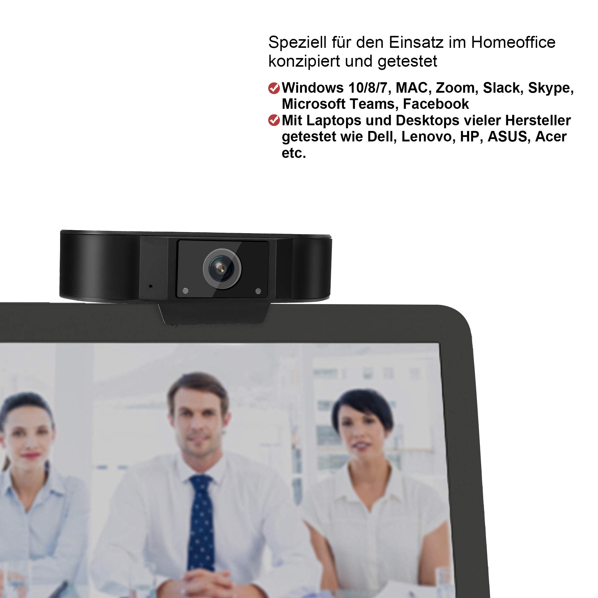Image secondaire de Webcam WIWACAM Full HD 1080P avec Microphone et Couvercle pour PC et Mac