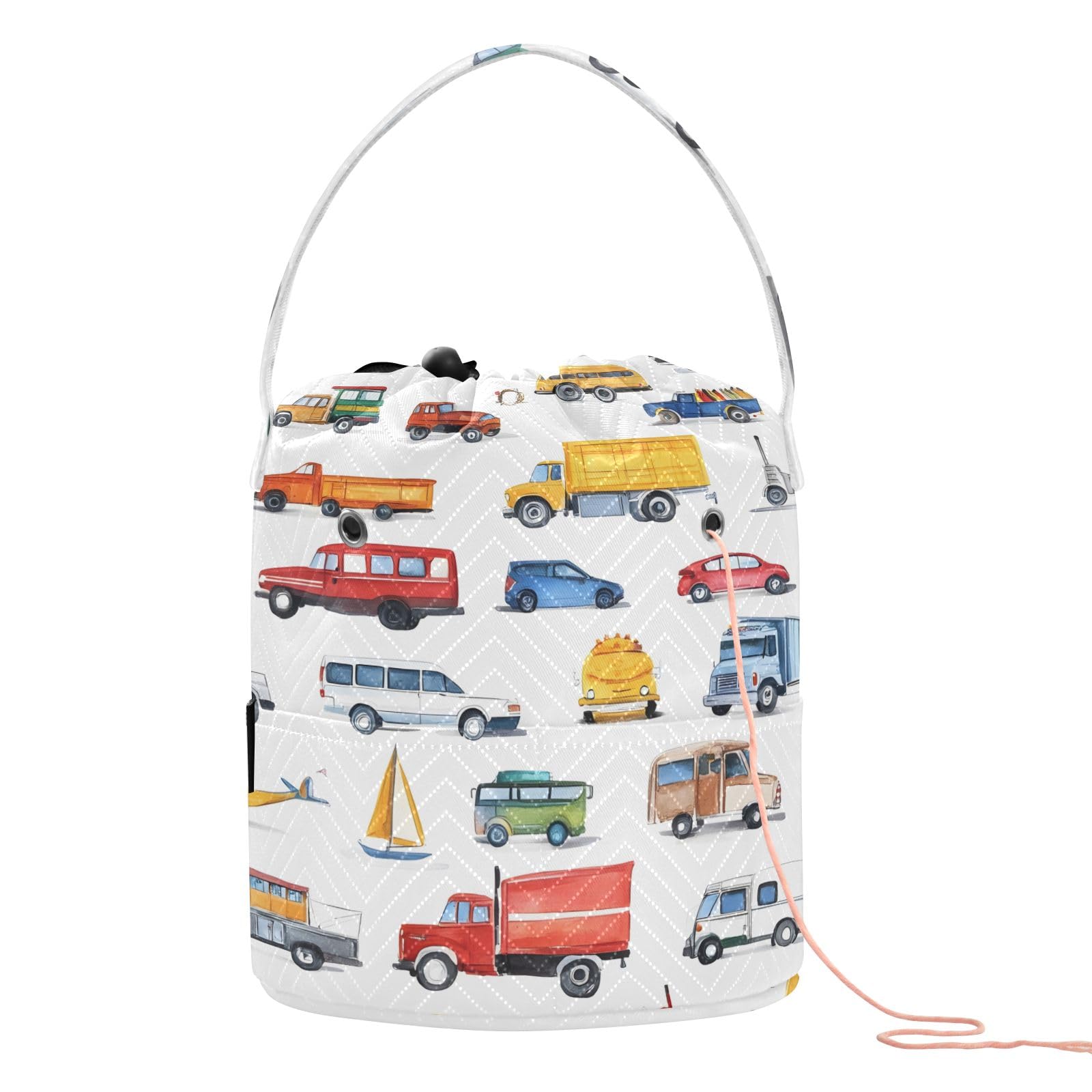 Yarn Storage Bag Small Crochet Bag Knitting Bag Organizer Cars Yarn Bags for Crocheting Basket