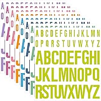 Vista 16 de 8 hojas de calcomanías de vinilo del alfabeto, impermeables, autoadhesivas, letras para pósteres, tablones de anuncios, buzón de correo, decoración