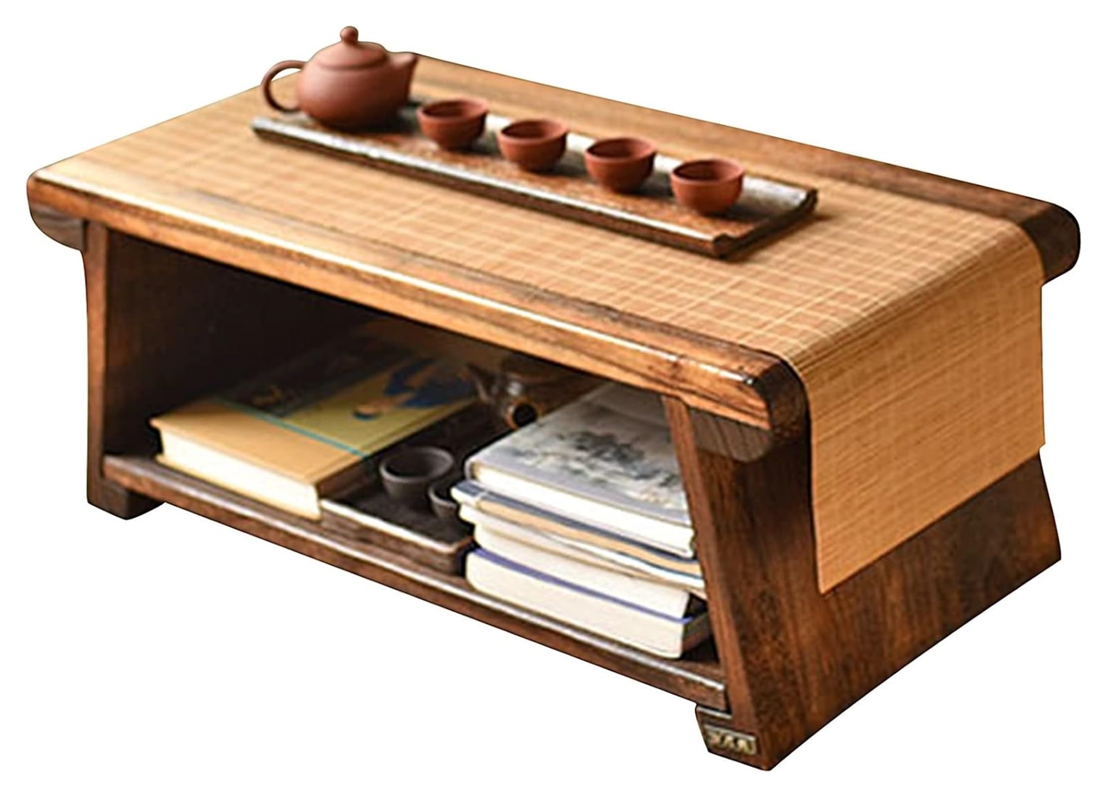 Table basse japonaise tatami multifonctionnelle marron 68 cm de long