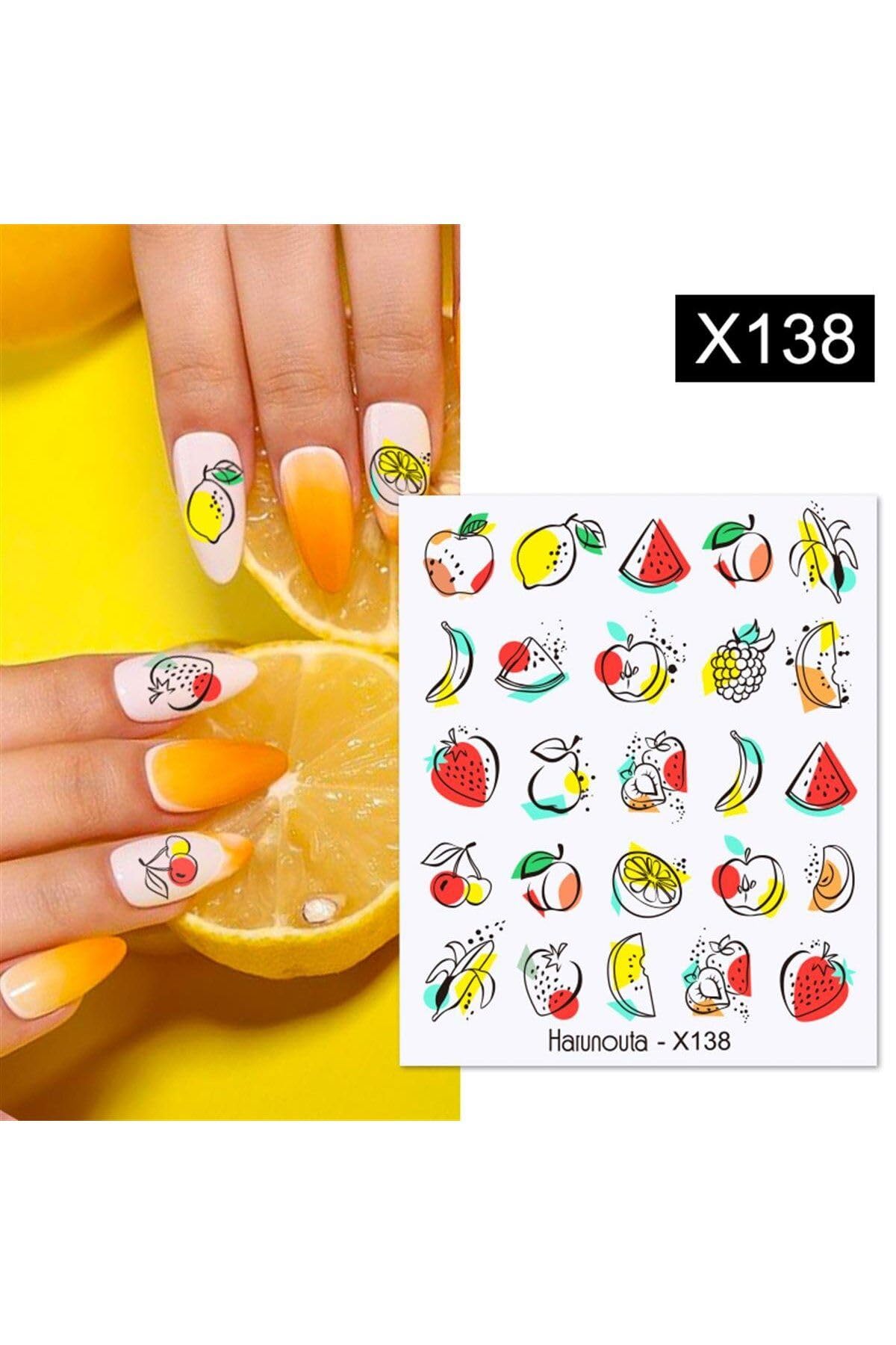 Tırnakmania Su Transferli Nail Art Sticker X138 (53925-4) 3970
