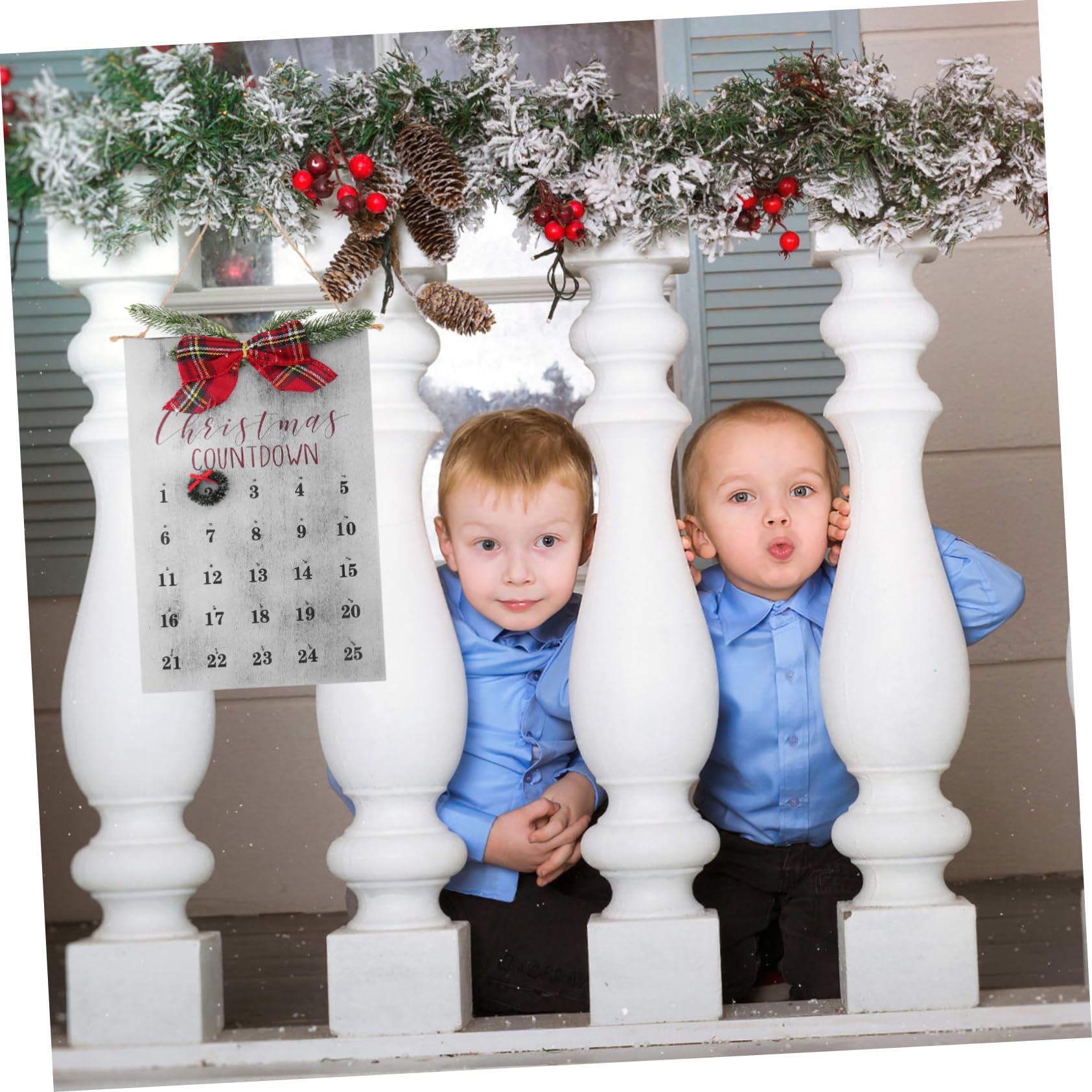 Rustikaler Weihnachts Countdown Wreath Kalender Für Weihnachten Handgefertigt Aus Hochwertigem Material Für Festliche Ihrem Zuhause Oder Büro