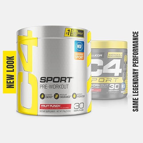 Miniatura 19 de Cellucor, C4 Sport Pre Workout - Polvo pre-entreno, con creatina+135mg de cafeína y mezcla de beta-alanina de rendimiento, certificado por NSF