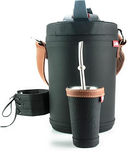 Miniatura 2 de Kit Tereré Yerba Mate Luk termos | Básico negro Artesanía Paraguaya | Set Tereré Tereré Termos Yerba Mate + Bombilla + Vaso Guampa