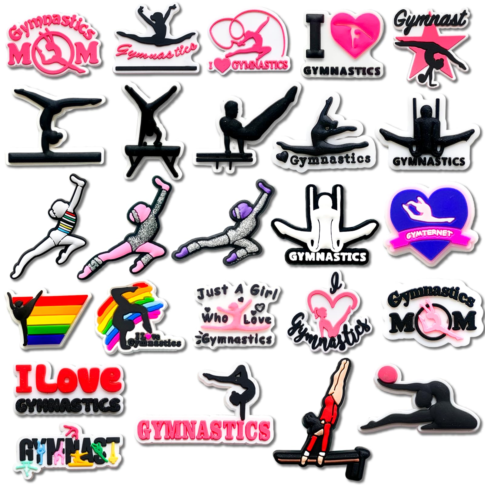 Baseball Gymnastics Dog Turtle Giraffe Shoe Charms, Gamed Kapybara Croc Charms Pack for Shoe Decoration