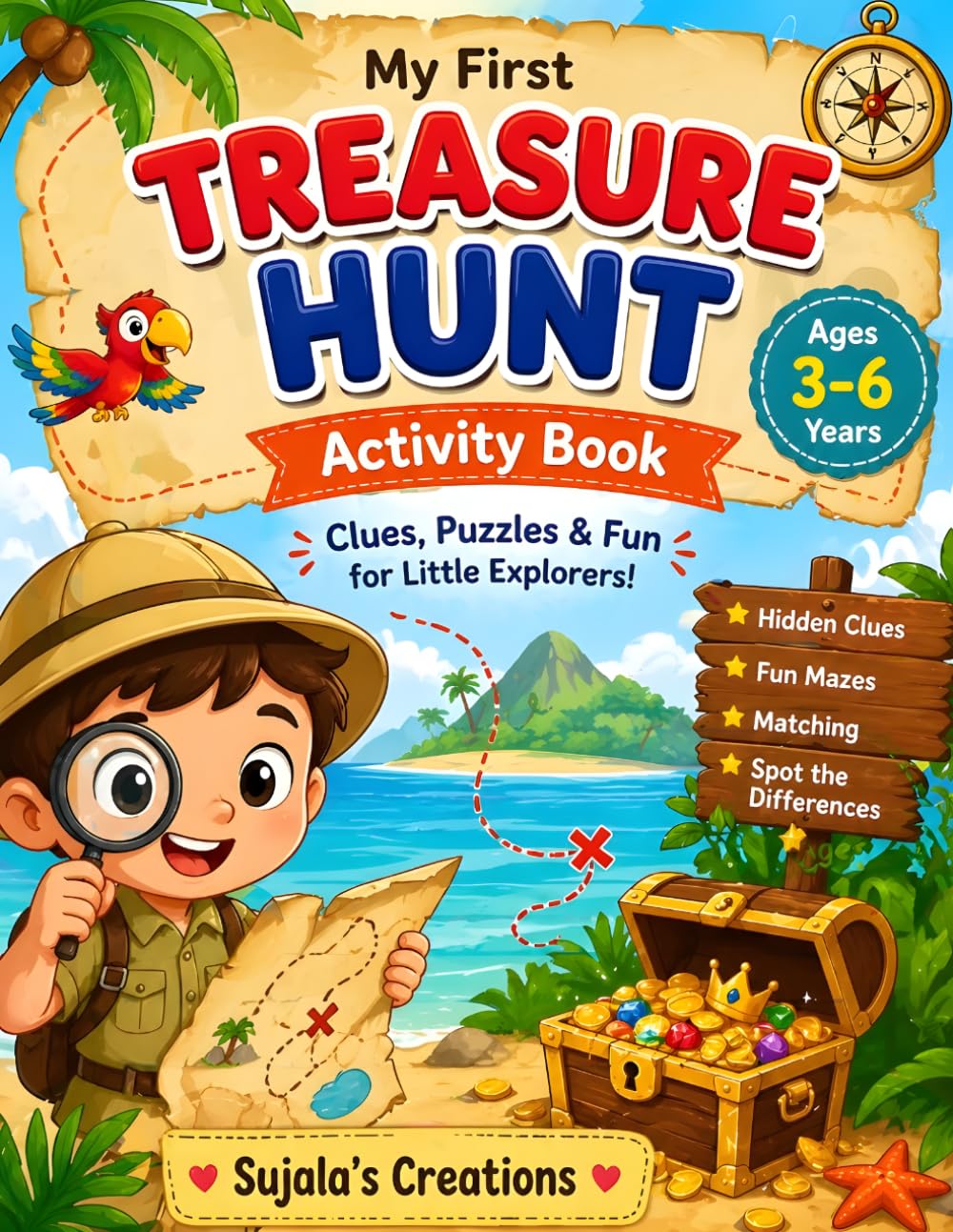 100-Page Brain Boosting Activity Book: Mazes, Matching, Treasure Hunts & Spot the Differences