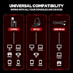 Redragon H891 Wireless Gaming Headset, Tri-Mode (2.4G/BT/Wired), 65H Battery, 50mm Drivers & 7.1 Surround Sound, Noise-Cancelling Retractable Mic, Compatible with PC, PS5, NS, Mac, Mobile