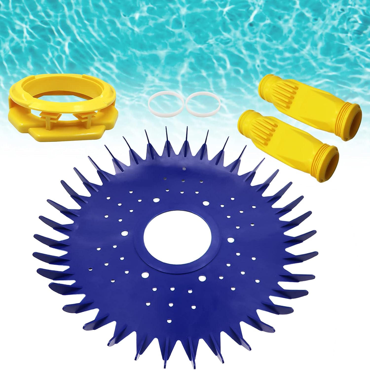 Pool Cleaner Parts for barracud G3 (set of 6),Includes W70329 Finned Seal, W69698 Long Life Diaphragm with W81600 Retaining Ring, W70327 Foot Pad Compatible with Diaphragm G2,G3,Replace W69721 W72855