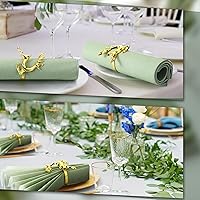 Vista 4 de Rtteri 100 servilletas desechables de color verde salvia, servilletas de papel de boda, toallas de mano para invitados, decoración de mesa de boda