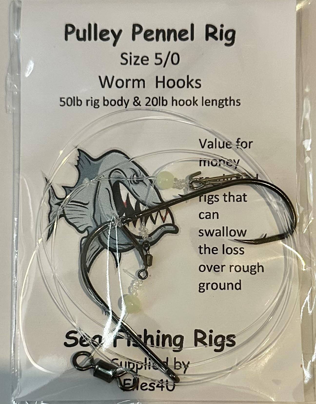 Saltwater Fishing Rigs 5 X Pulley Pennel Fishing Rigs For Shore Casting ...