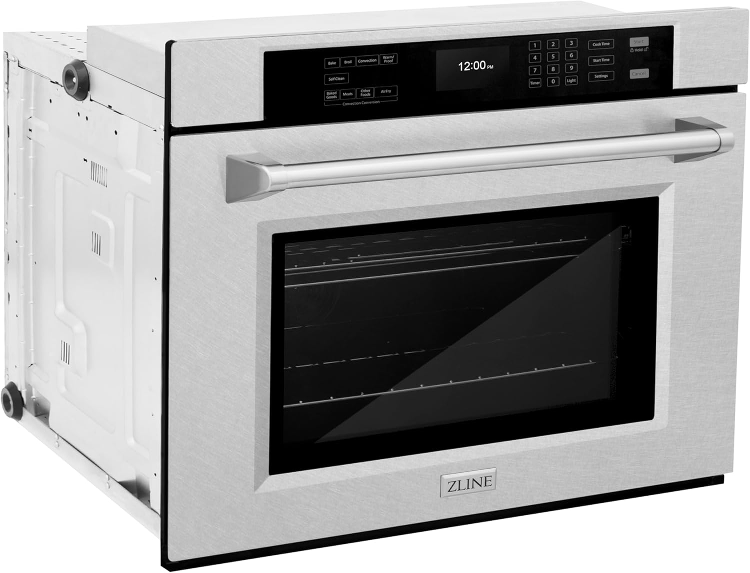 ZLINE 30 in. Professional True Convection Single Wall Oven with Air Fry and Self Clean in Satin Stainless Steel (WASS-30)