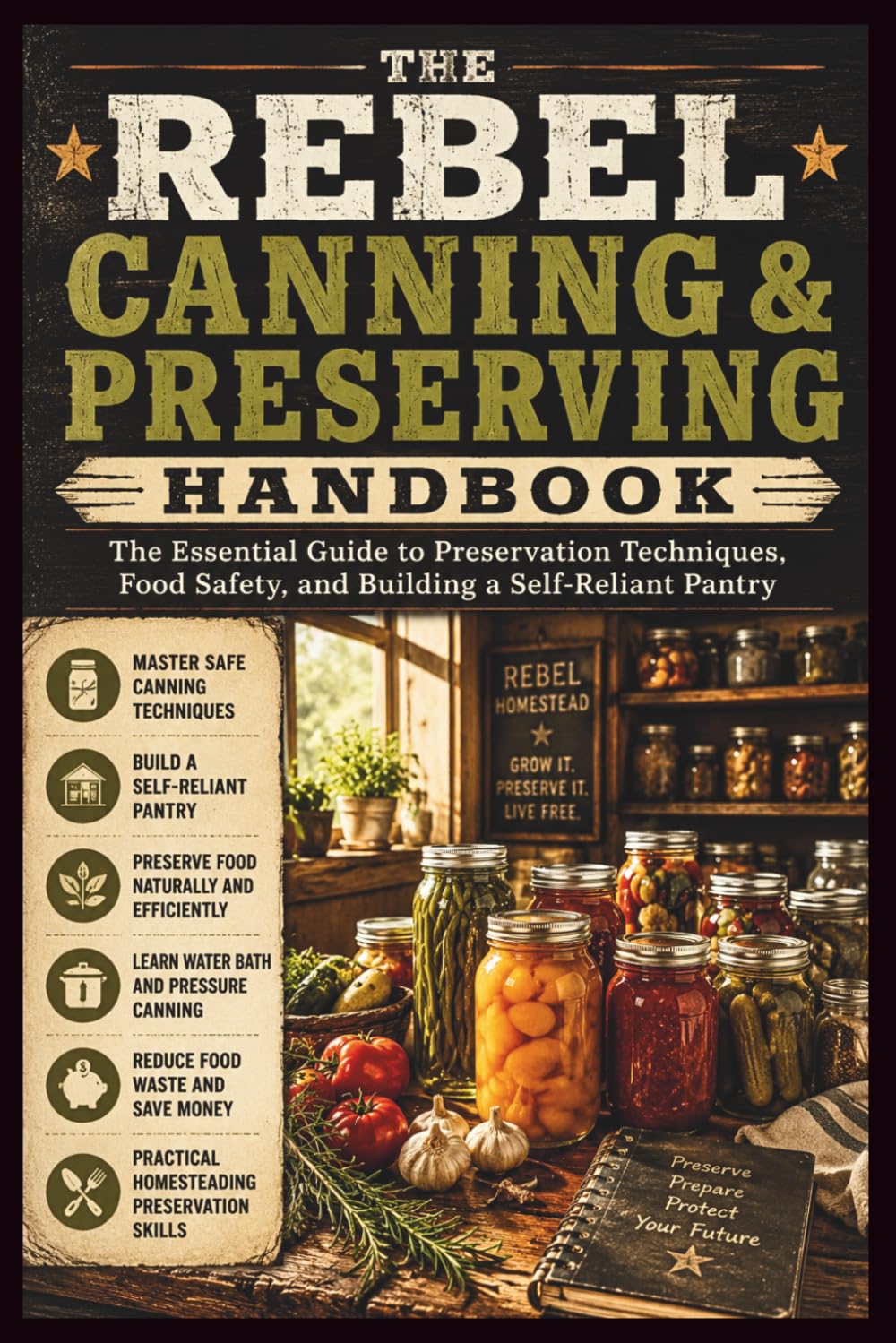 The Rebel Canning & Preserving Handbook: The Essential Guide to Preservation Techniques, Food Safety, and Building a Self-Reliant Pantry