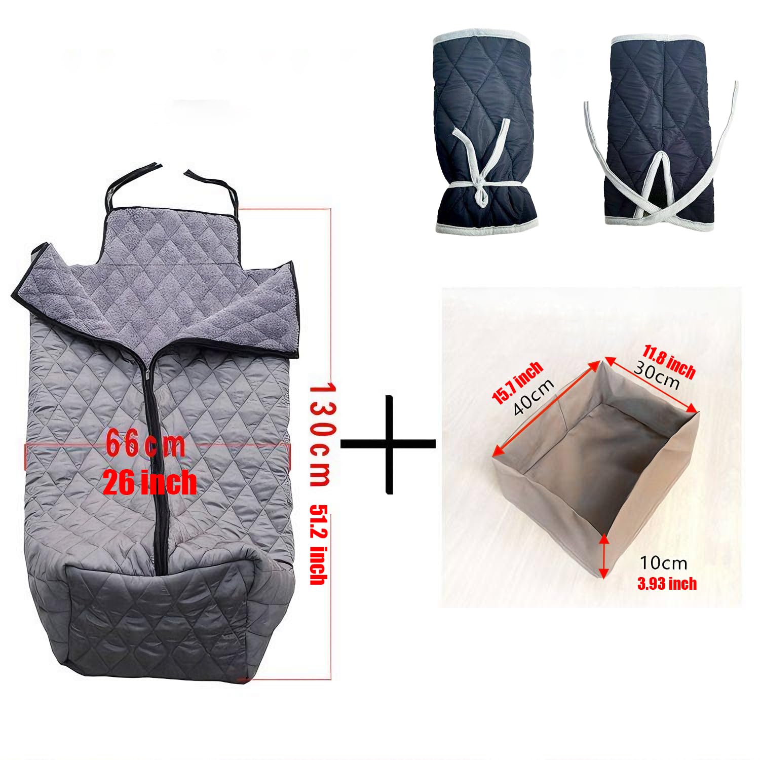 Funda para silla de ruedas para adultos, resistente al viento, manta de invierno para silla de ruedas, con fundas para zapatos y guantes, funda acogedora con forro polar con cremallera, para pacientes