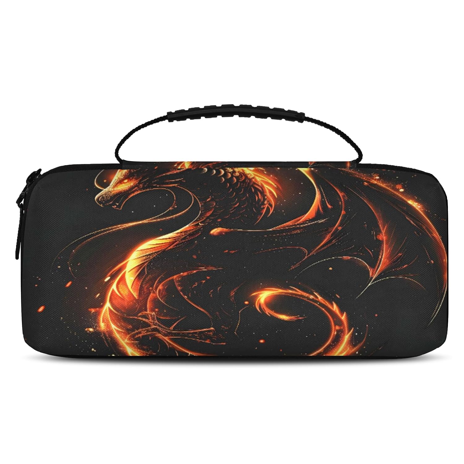 Adornori Fire Dragon Carry Case Compatible with Nintendo Switch 2, with 20 Games Cartridges, Portable Travel Carrying Case Pouch for Accessories & Game Cards