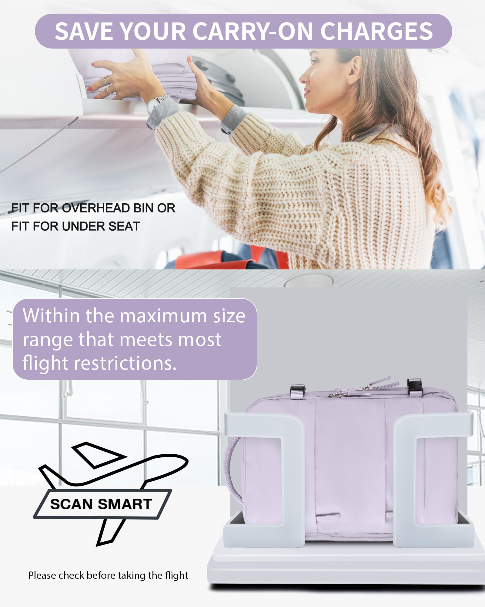 SZLX Zaino Ryanair 40x30x20 Sottovuoto Zaino da Viaggio 40x30x20 Wizzair Donna da escursionismo sportivo impermeabile Zaino Casual Laptop da 14 Pollici con porta di ricarica USB Scomparto per Scarpe