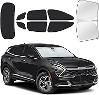 Vista 18 de Parasoles para ventanas de auto para bebé, 4 unidades de 20 x 12 pulgadas, adherencia estática, cubiertas para ventanas laterales, frontales