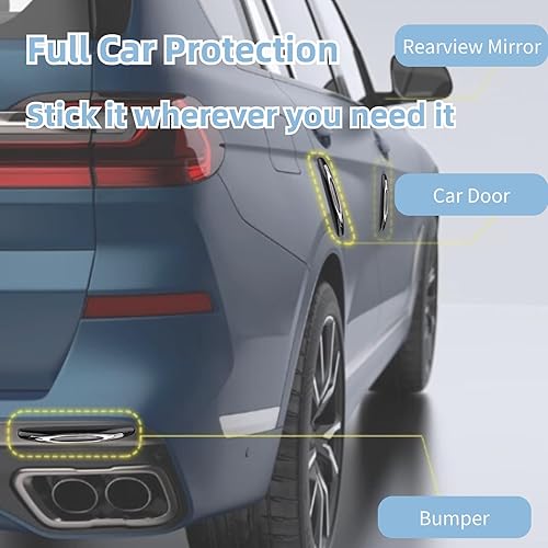 Miniatura 2 de Acouto Protector de borde de puerta de automóvil, 4 unidades, PVC, protector de borde de puerta de automóvil, tiras protectoras de puerta de