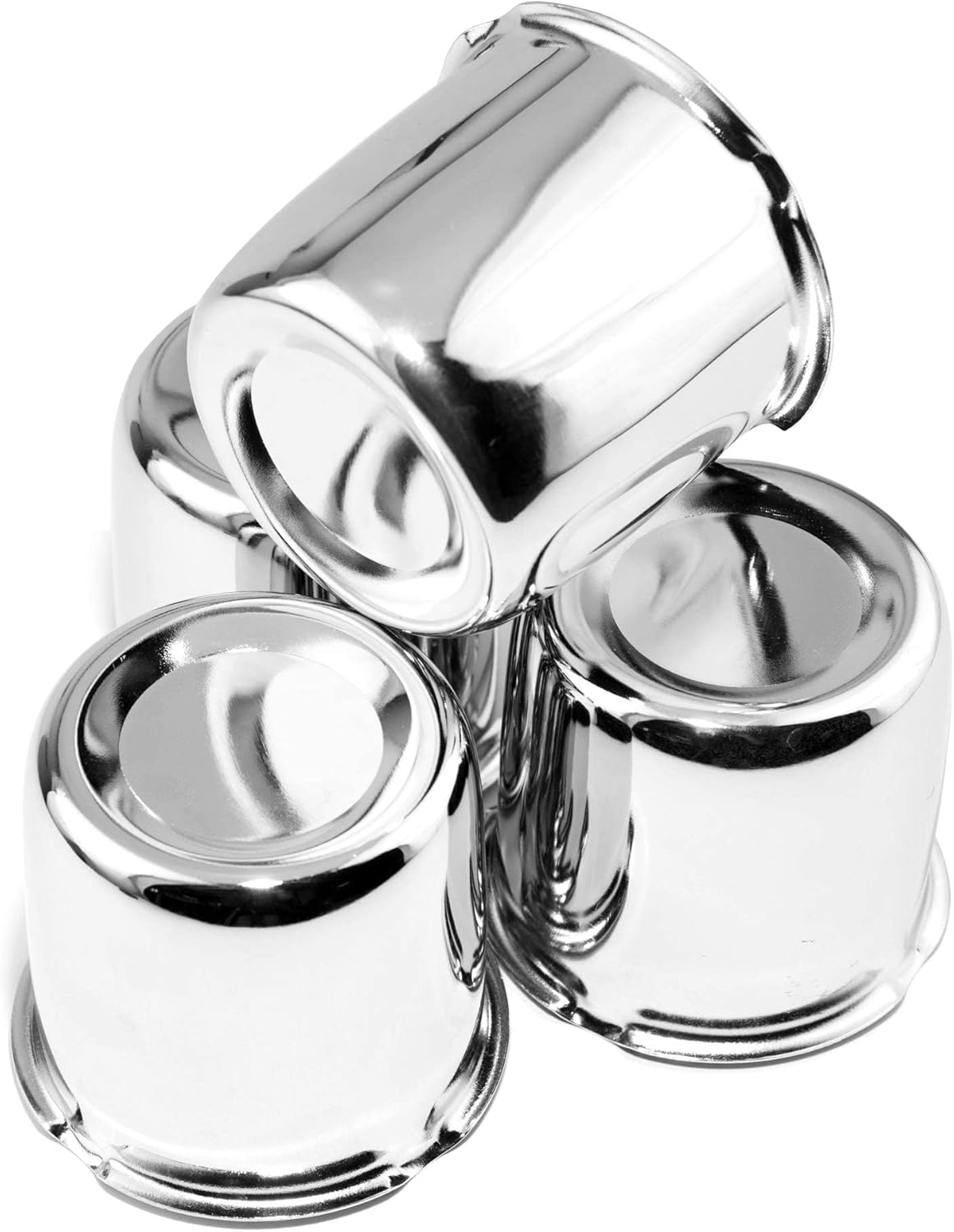 Set of 4 Car Push Through Center Caps for 3.31inch Center Bore Auto, Truck or Trailer Wheels and Rims (Silver) : Everything Else