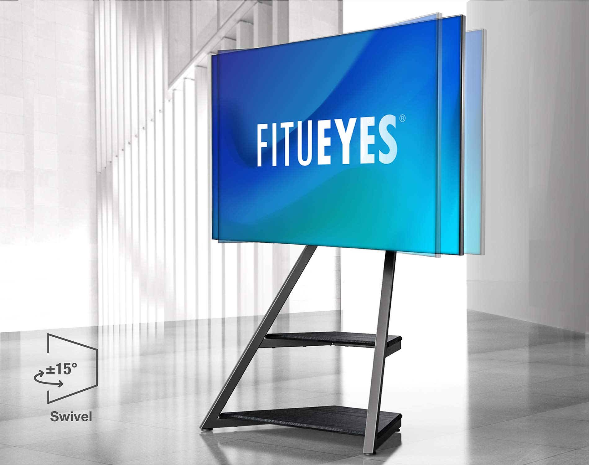 Buy FITUEYES Modern Corner TV Stand for 43 55 65 75 Inch TV Eiffel