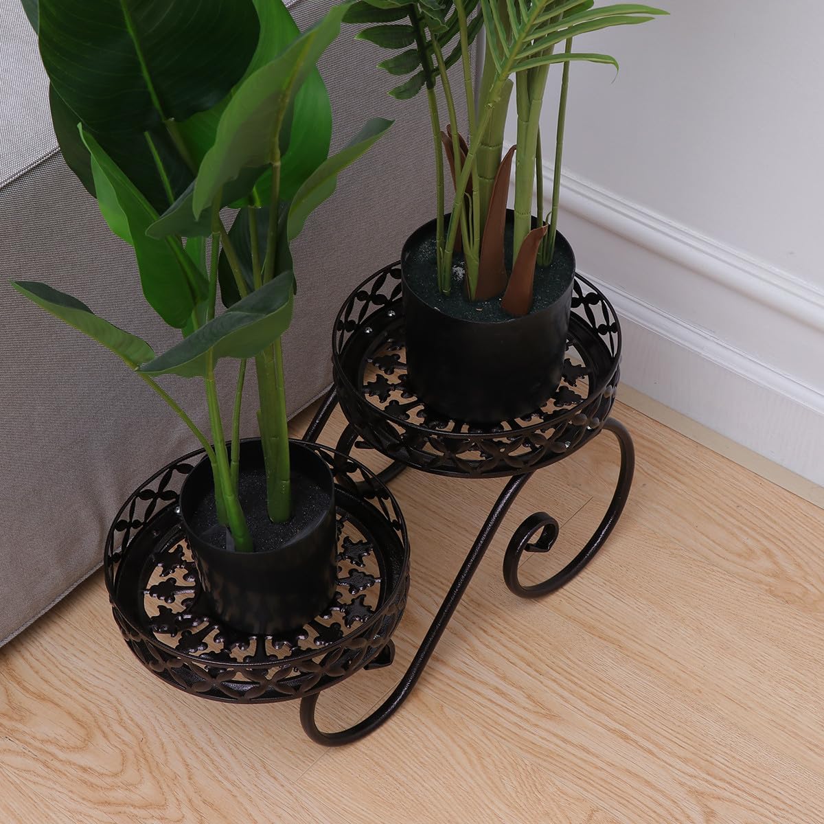 BESPORTBLE Iron Plant Stand - Indoor Floor Rack for Potted Plants, Living Room & Balcony Decor (bronze)
