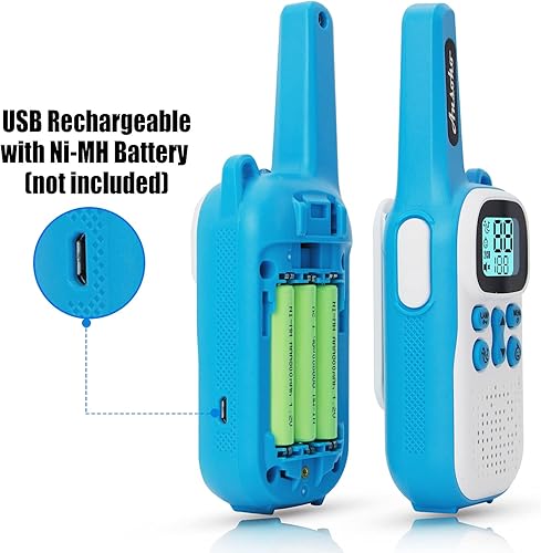 Miniatura 3 de Walkie Talkies para adultos y niños con puerto de carga USB, Walkie Talkie de doble recepción con VOX, linterna LED, alcance de hasta 2 millas sin