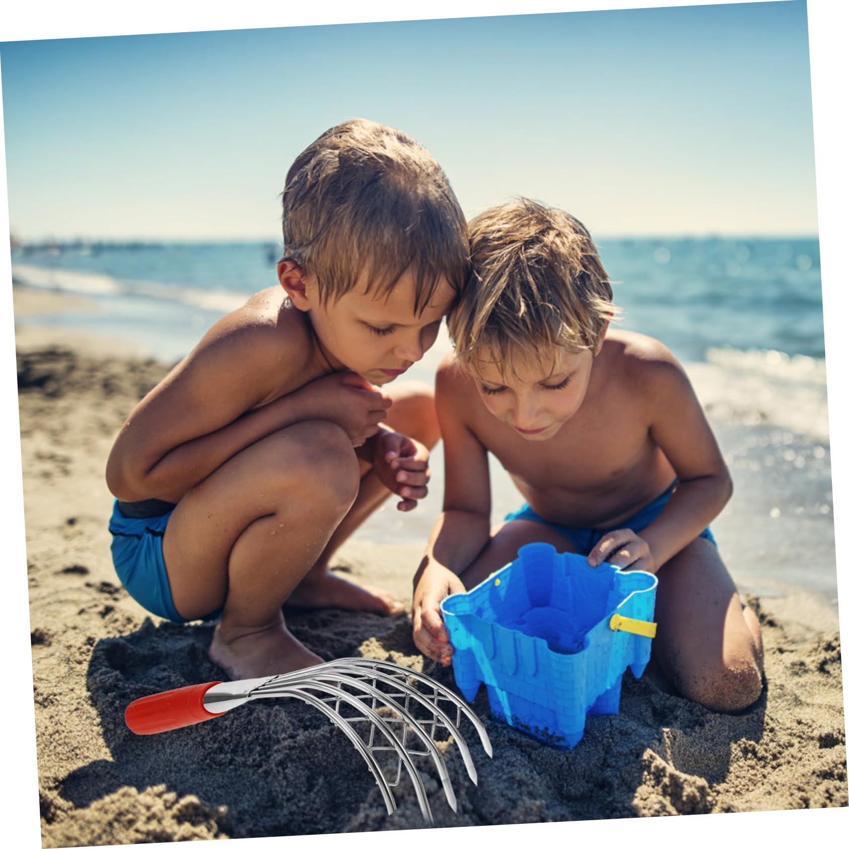 Sosoport 2stücke Handheld Muschelrechen Aus Edelstahl Wiederverwendbarer Strandgräber Für Muscheln Und Krabben Praktisches Werkzeug Für Strand Mit Fünf Zähnen