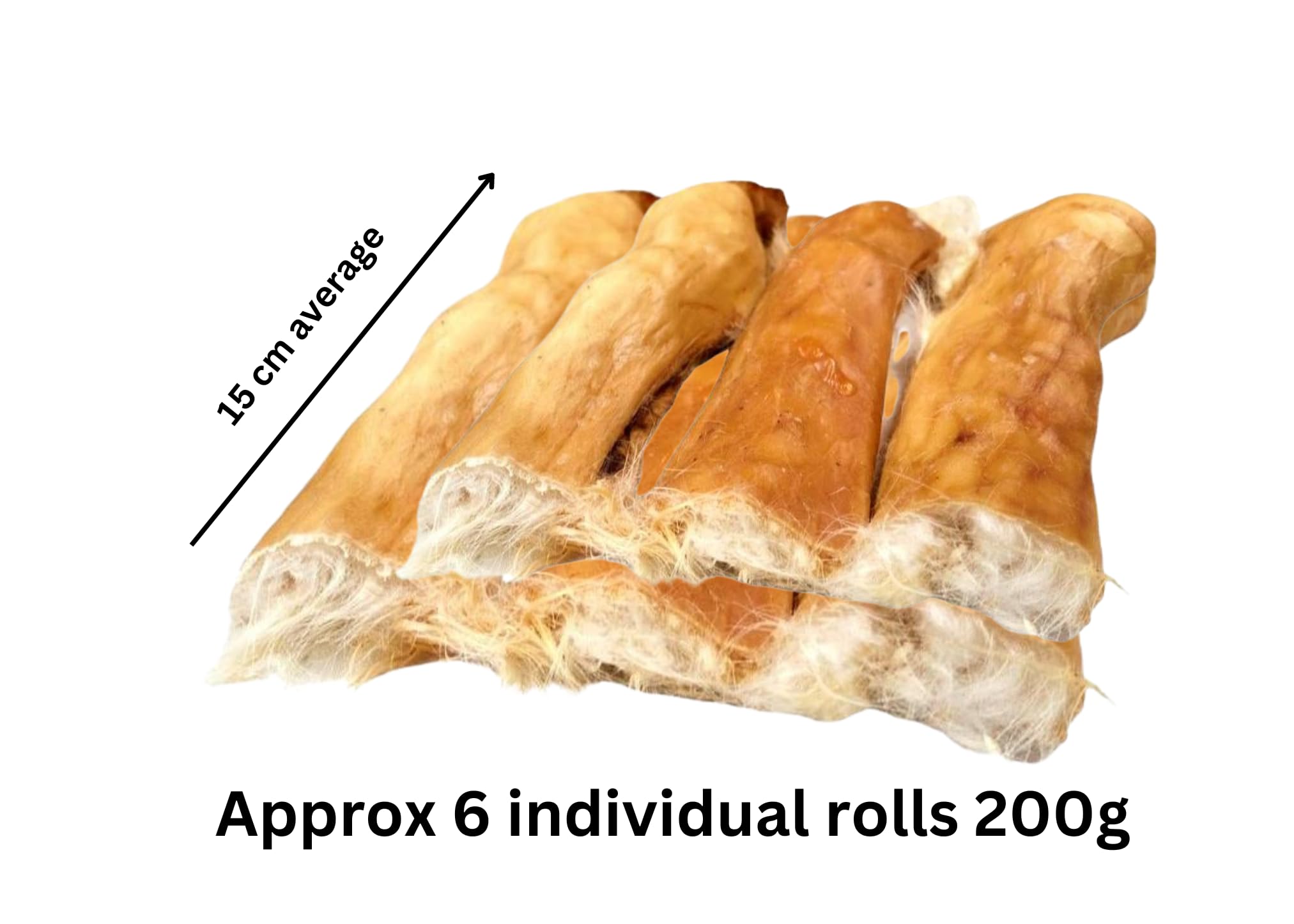 Premium Rabbit Skin Rolls with Fur 200g Approximately 6 Rolls - All-Natural low fat Dog Treats Air Dried for Healthy and Happy Pups - Image 2