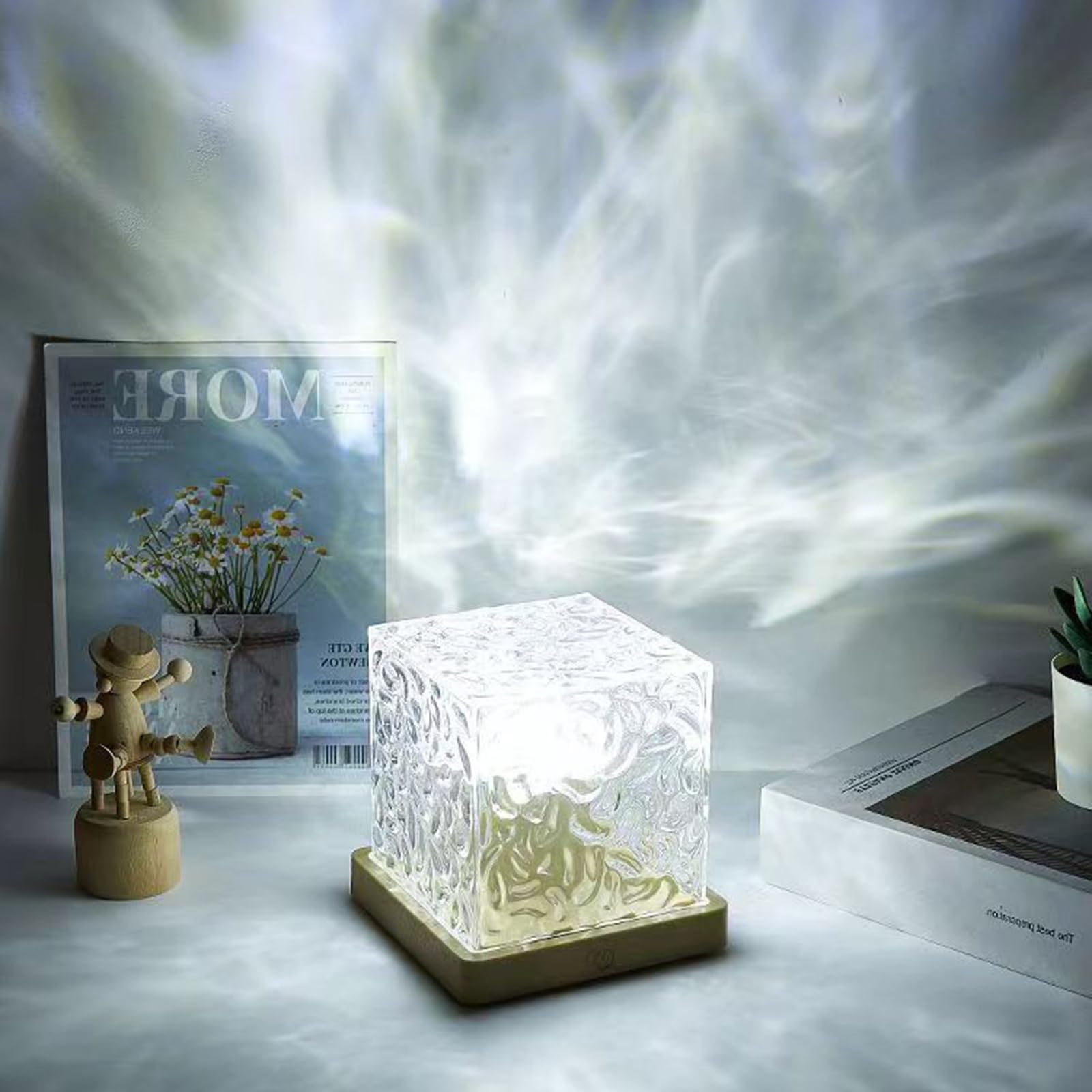 Amazon.co.jp : クリスタルテーブルランプ、オーロラオーロラランプ