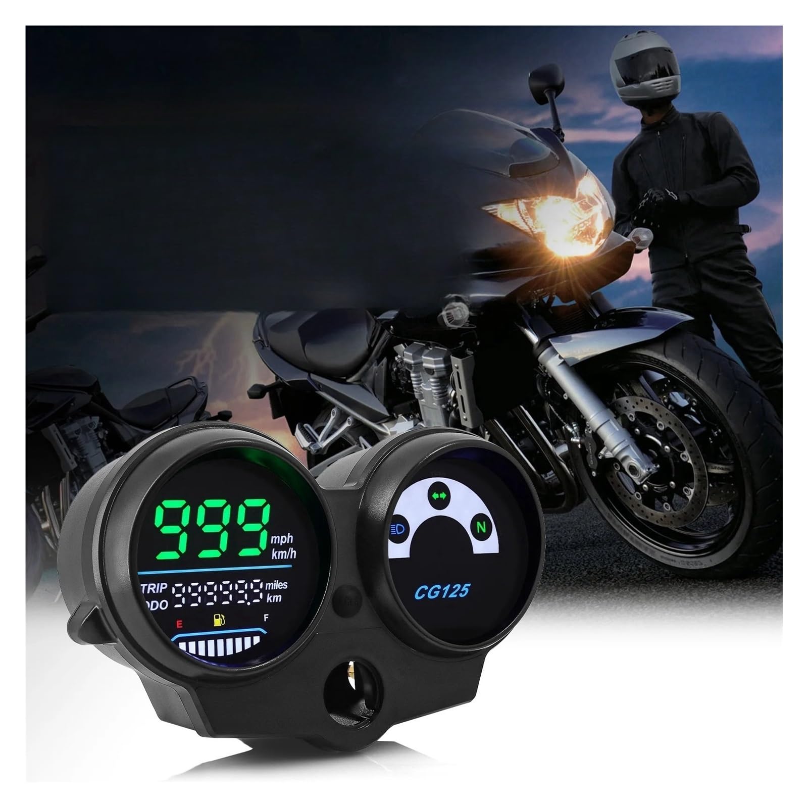 Digitale contagiri Contachilometri Digitale Per Cruscotto Moto Con Indicatore Livello Carburante Abbaglianti Indicatori Di Direzione Per CG125 Anno Dal 2000 Al 2008 Per Fan 125
