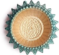 Vista 9 de SATVIK 12 piezas Multicolor Surya Metal Diya Floral Lotus Flower Shape Tea Light Holder Lámpara de aceite Navidad Interior Hogar Mandir Pujan Pooja