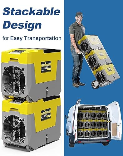 Miniatura 7 de AlorAir Deshumidificador comercial LGR de 180 PPD con bomba, deshumidificadores industriales resistentes, restauración de daños por agua para