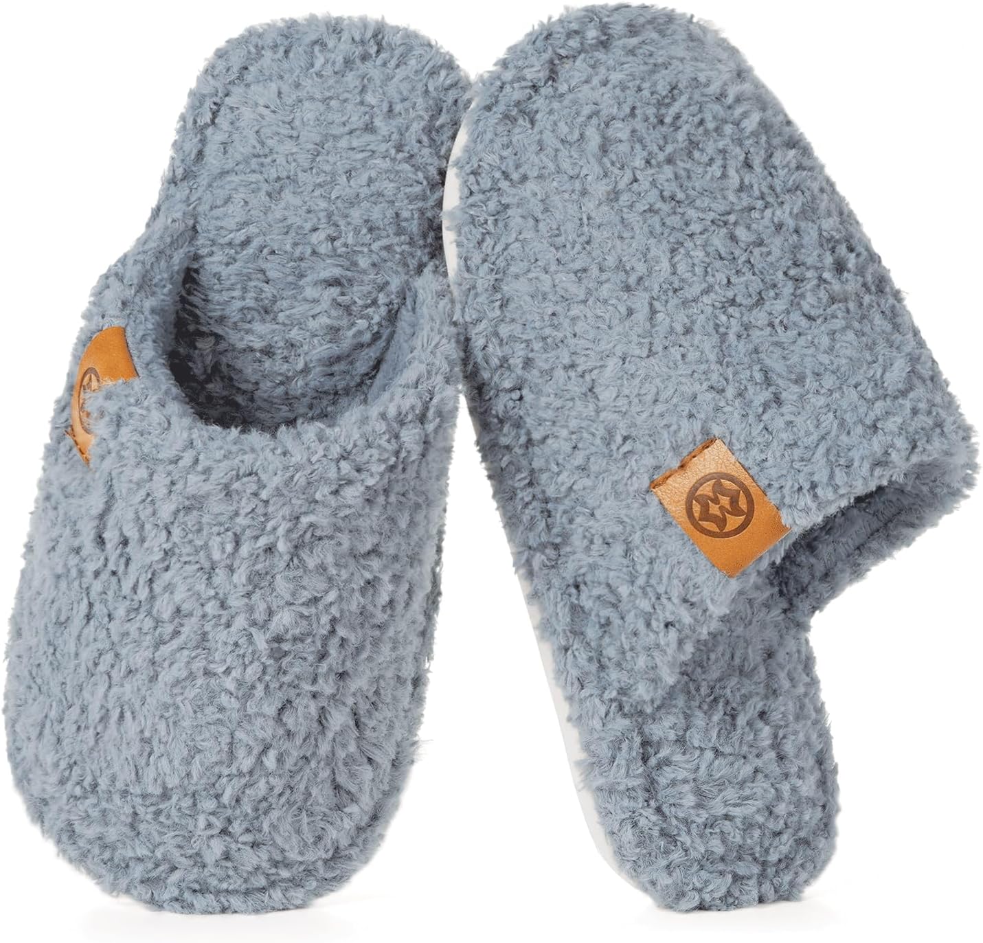 Dokela Fuzzy Kids Slippers Girls Boys Cozy House Slippers Plush Memory Foam House Shoes Non-slip Bedroom Indoor Outdoor