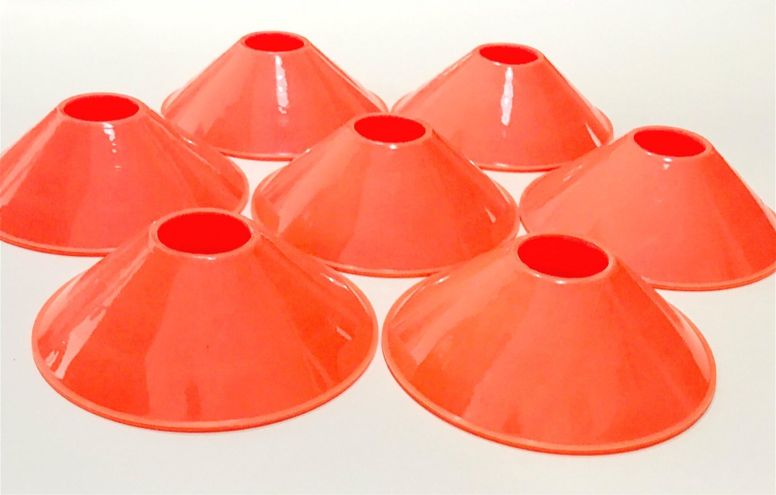 UNUBER Marker Cones & Stand -Marker Saucer Cones, Football Rugby Hockey Team Training Agility Drills ,Orange Markers Space Disc Training Markers Cones With Stand(25)