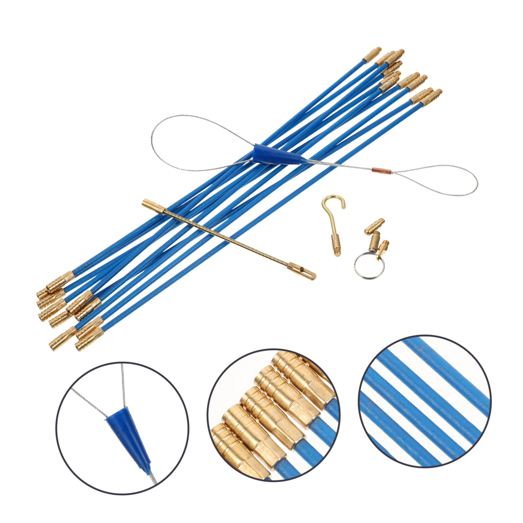 UKCOCO 2sätze Fiberglas-kabelziehhilfe Für Elektroinstallationen Teiliges Flexibles Ziehwerkzeug Mit Fischband Für Effizientes Kabelmanagement