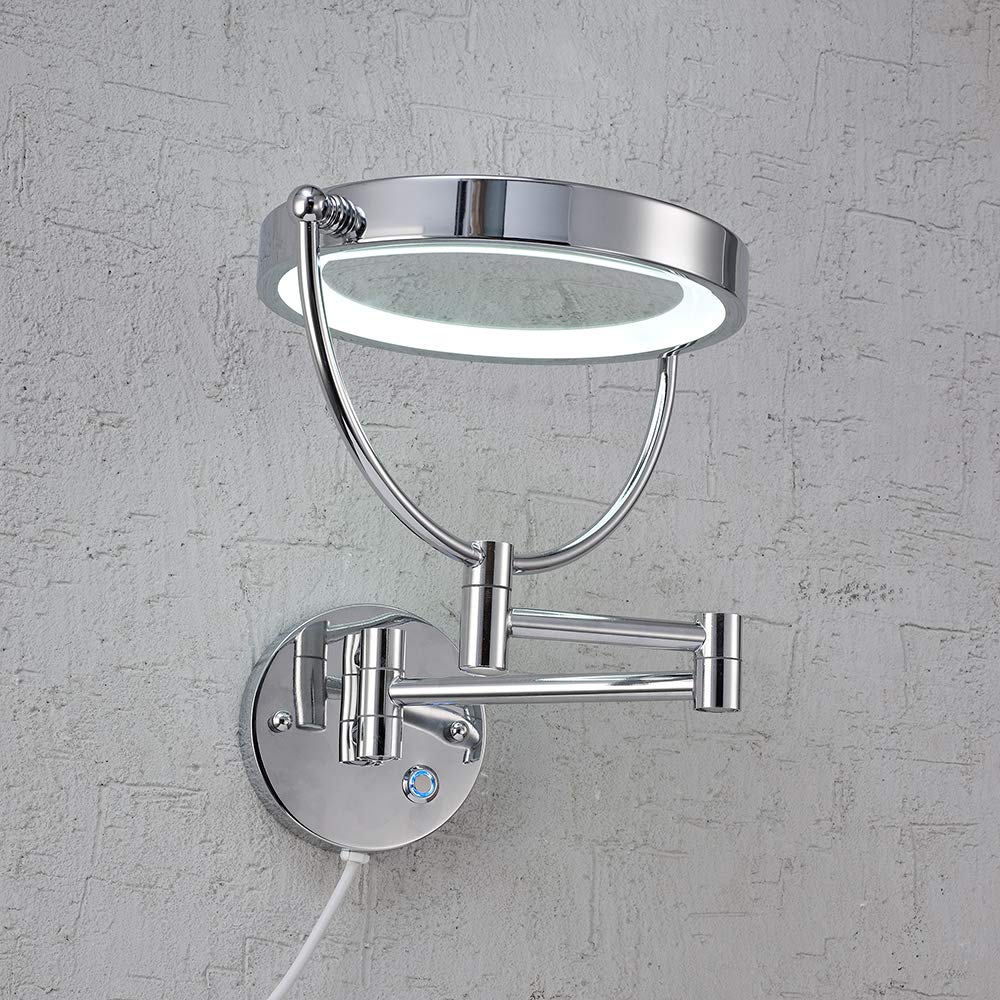 Hochwertiger Luxusspiegel-Badspiegel-Hotelspiegel- LED Beleuchtet wunderschöner Kosmetikspiegel 1:1 Ansicht +10-Fach-Zoom