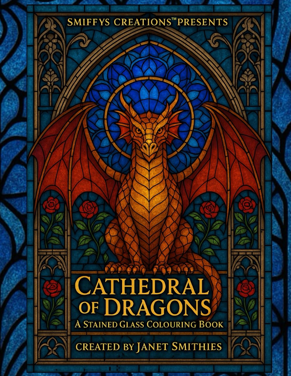 Cathedral of Dragons: A Stained Glass Colouring Book