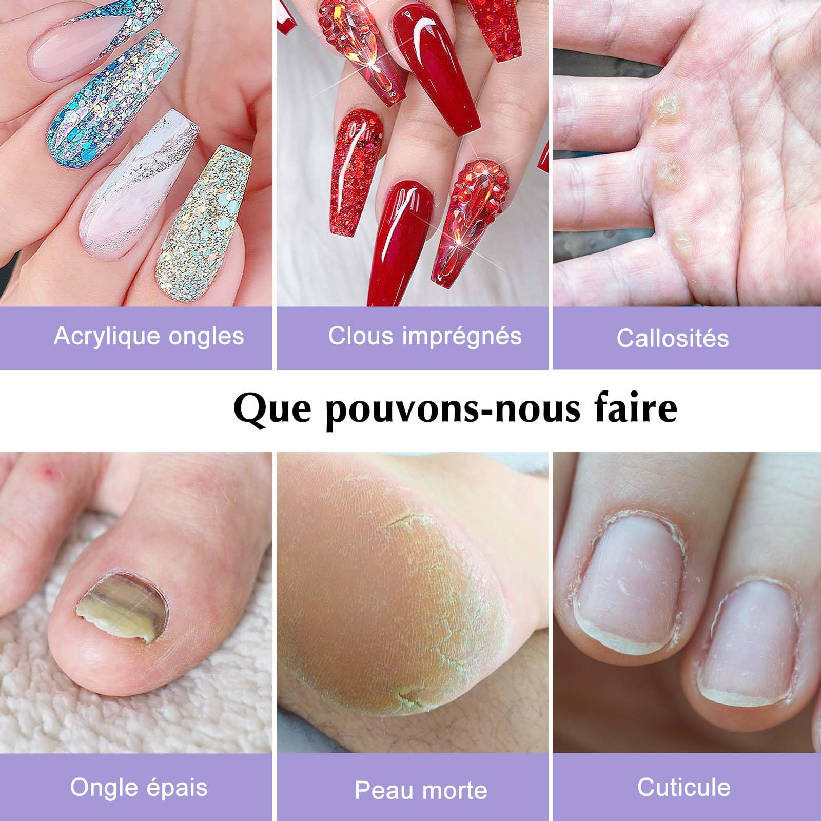 COSLUS - Lijadora de uñas eléctrica para uñas de gel, velocidad y sentido de rotación ajustable, kit de manicura y pedicura, lima de 0 ngles eléctrica para uñas de gel, profesional