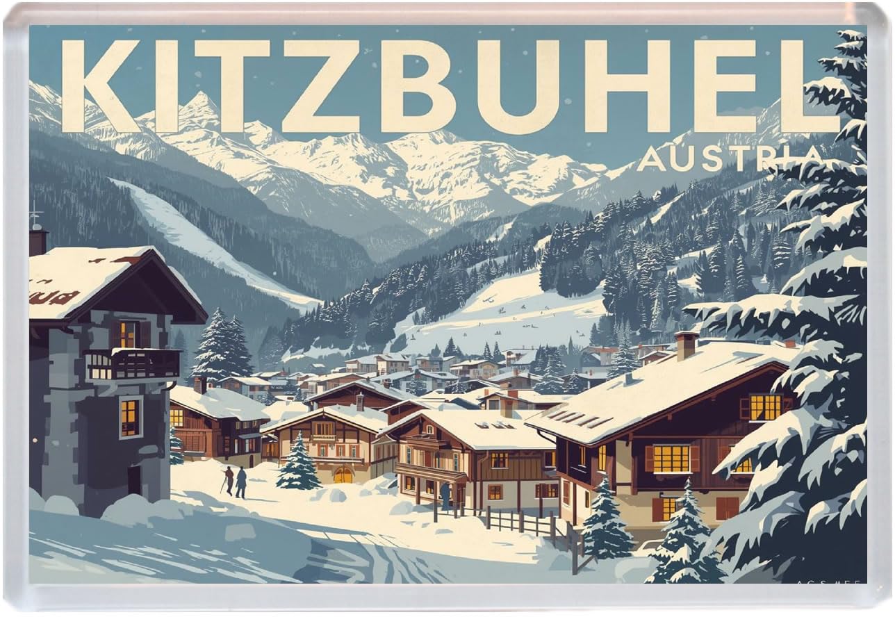 Kitzbuhel - Austria - Jumbo Artistic Fridge Magnet 96 x 67mm BBSFHM3120