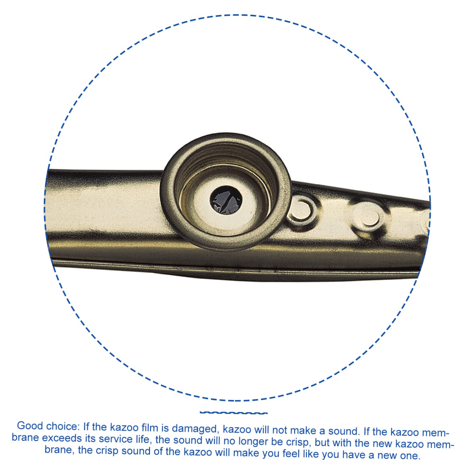 VANZACK 50PCS Kazoo Flute Diaphragms Durable Transparent Music Instrument Accessories for Kazoos Easy to Install Remove for Crisp Sound Convenient Storage